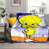 Yellow Bird Blanket Flannel Blanket for bed, sofa, Camping, Hiking, Picnic Essentials, gift for family Fan gifts