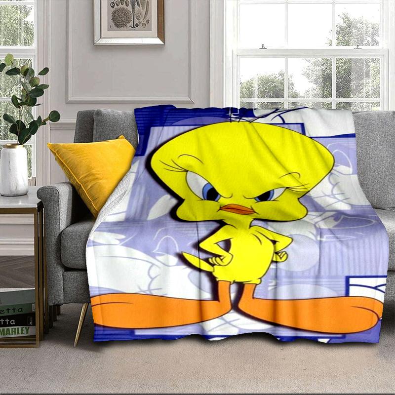 Yellow Bird Blanket Flannel Blanket for bed, sofa, Camping, Hiking, Picnic Essentials, gift for family Fan gifts