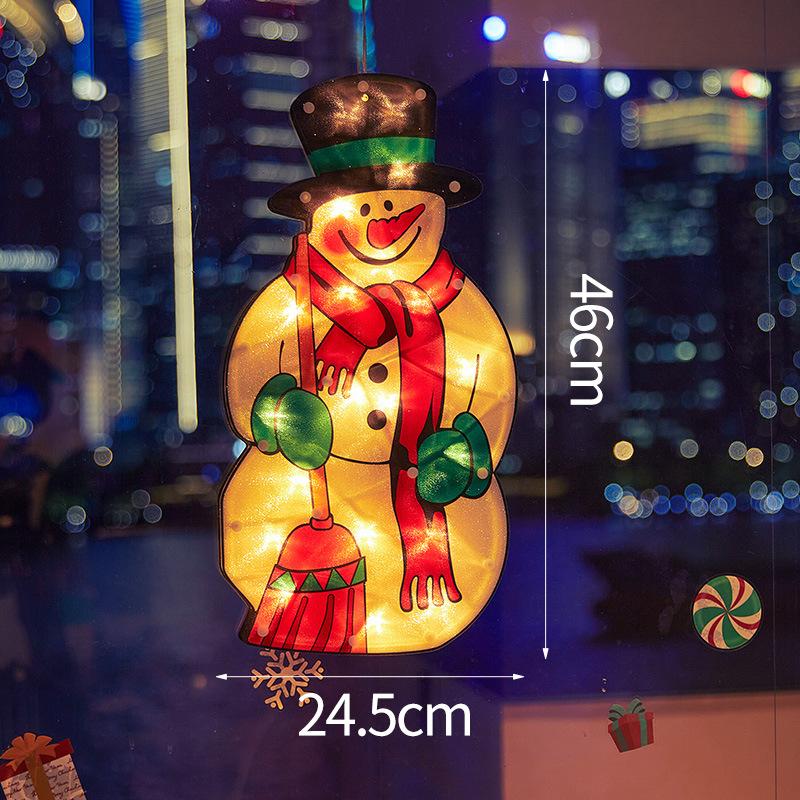 Christmas Decorations Scene Layout Festive Atmosphere Decoration Creative Window Stickers Glass Door Window Luminous Pendants