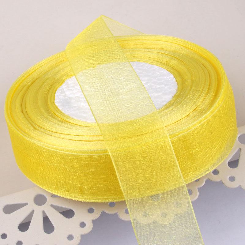 2,5 cm breites, transparentes Satinband aus Schneegarn für Bastelarbeiten und Haarschmuck