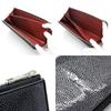 [Revetta] Stingray Leather Long Wallet, Wine Red Interior, YKK Zipper, Galusha (Stingray) Leather, Black, Men's & Women's, Genuine Leather [192stw-2]