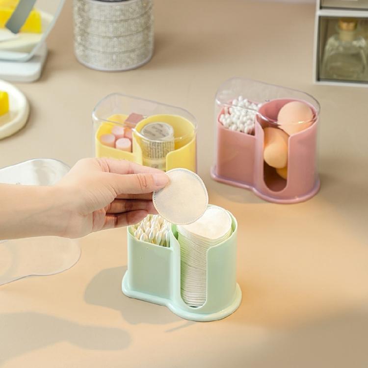 Hygienic Cosmetic Cotton Storage Container Clear Vertical Organizers For Bathroom And Vanities Organization