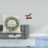 Festive Horse Sculpture Pillow Cover Polyester Throw for Couch Sofa Car Office Desk Decoration