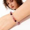 Festive Gifts Romantic Pink Red Agate Beaded Bracelet Fashion Jewelry For Women Daily Wear Stylish And Easy To Match Accessory
