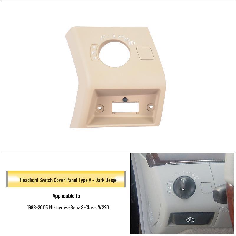Acabamento da Tampa do Botão do Interruptor do Farol do Mercedes-Benz Classe S W220