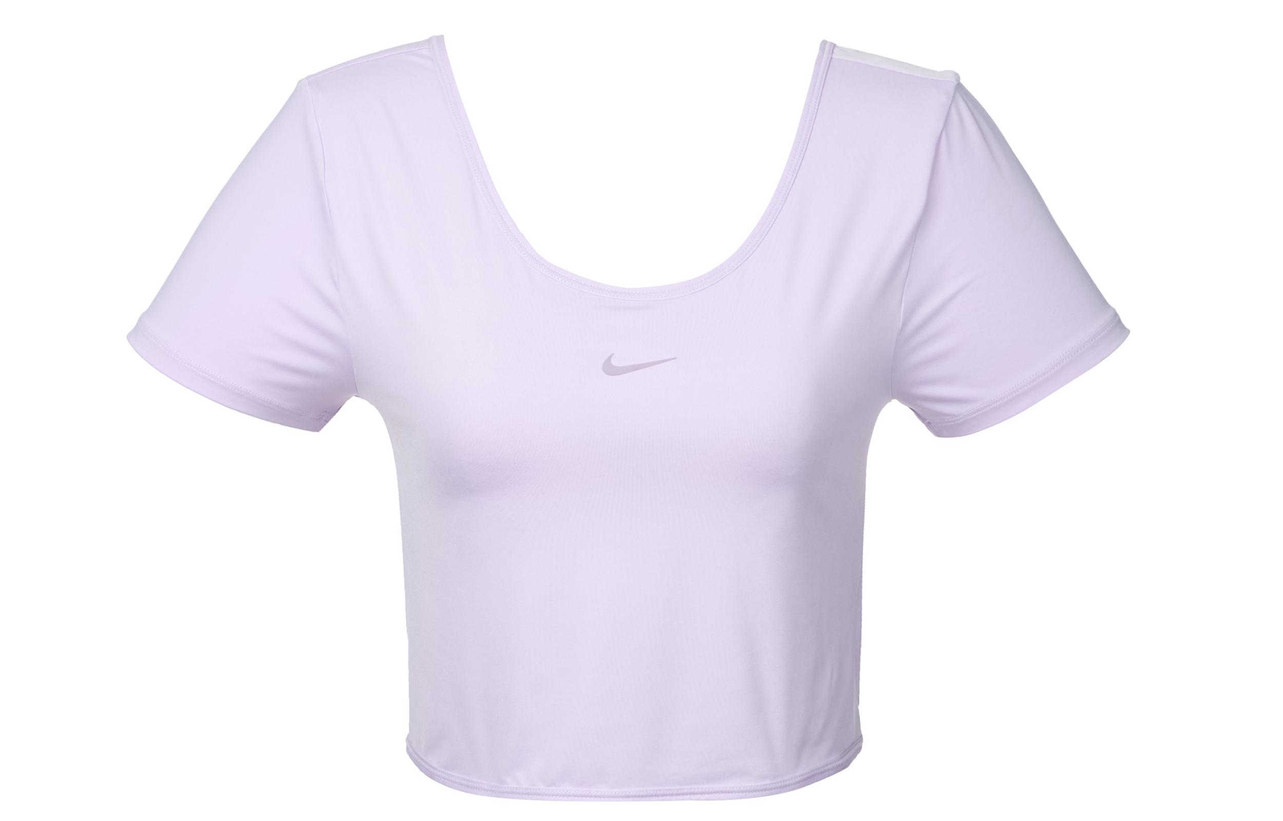 Nike One Classic Women s Dri-FIT Short-Sleeve Cropped Twist Top Lilac Bloom FN2852-512 M
