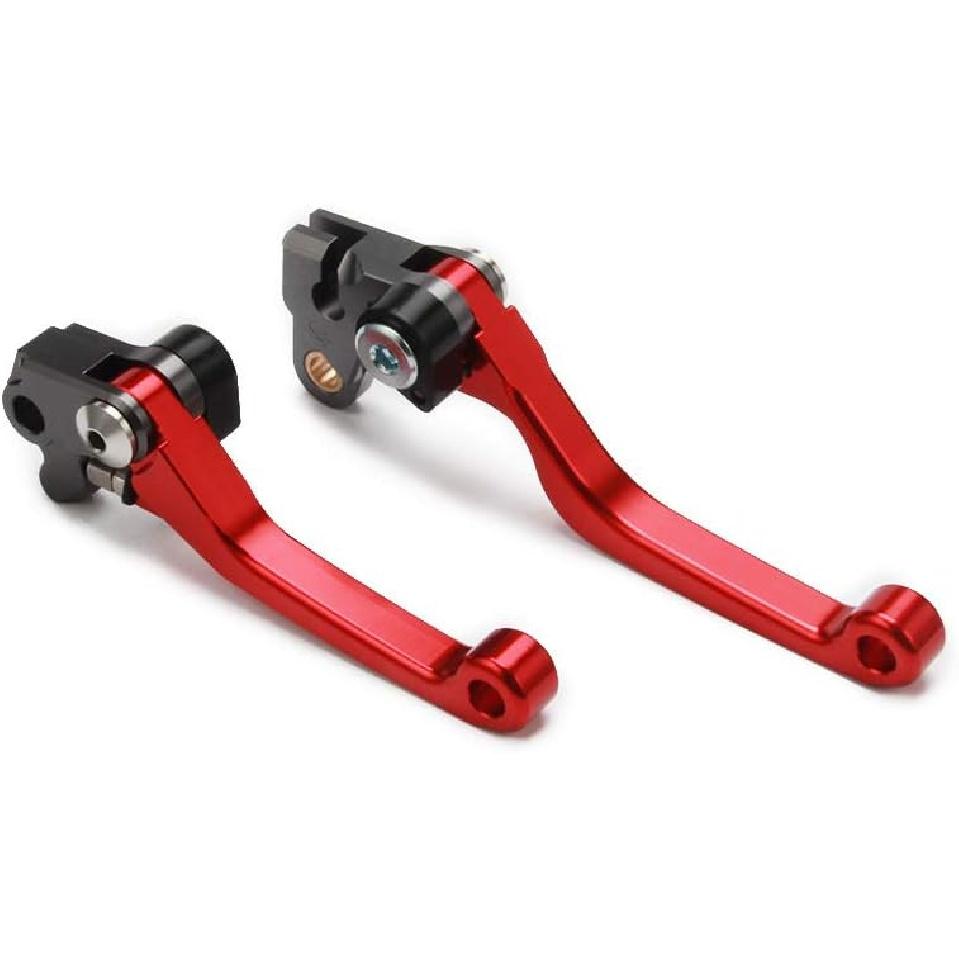 Dirt Bike Foldable Clutch Brake Levers,CNC Clutch Lever Breakaway Levers for CRF150R 07-25/CR80R CR85R 98-07/XR650R 00-06/CR125R CR250R 92-03 Red