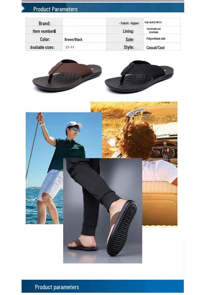 Men's 2026 Trendy Casual Non-slip Beach Flip-Flops: Comfortable & Breathable Thong Sandals