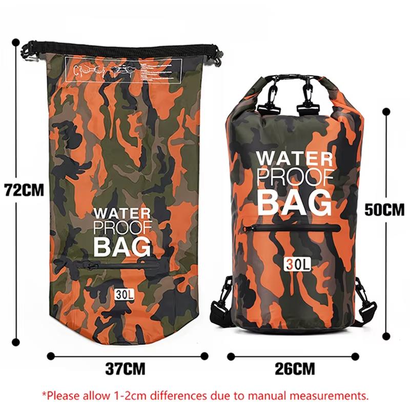 Schwimm PVC Pack Trockenbeutel Rucksack für Damen Herren 10L 15L 20L 30L Wasserdicht Schulter Kajak Treiben Rafting Surfen Bootfahren Tasche