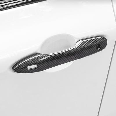 Carbon Fiber Style Print Door Handle Cover Trim For Toyota Camry 2018 2024 Pruis Hatchback 2016 2019 Corolla Avalon Anti Scatch