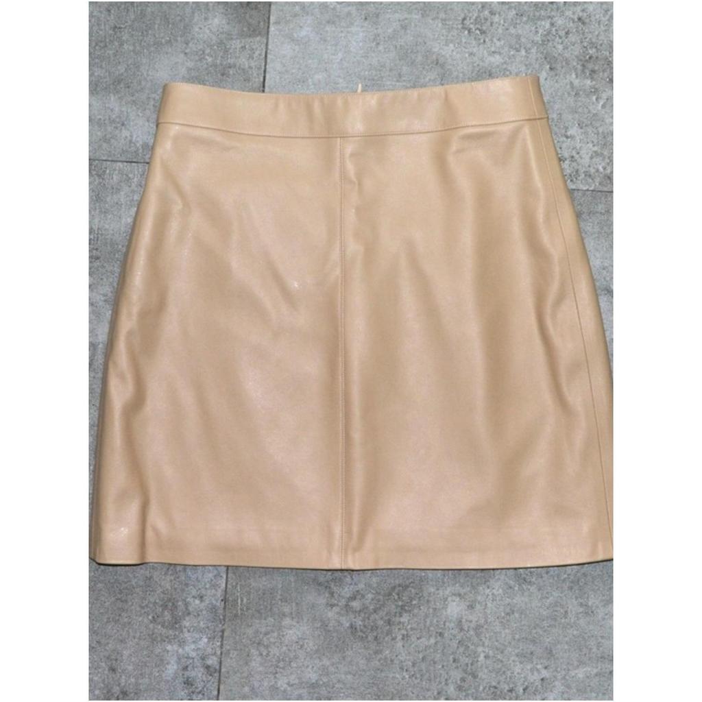 European Style Women's A-Line PU Leather Mini Skirt – Irregular High-Waisted Spring/Autumn Fashion