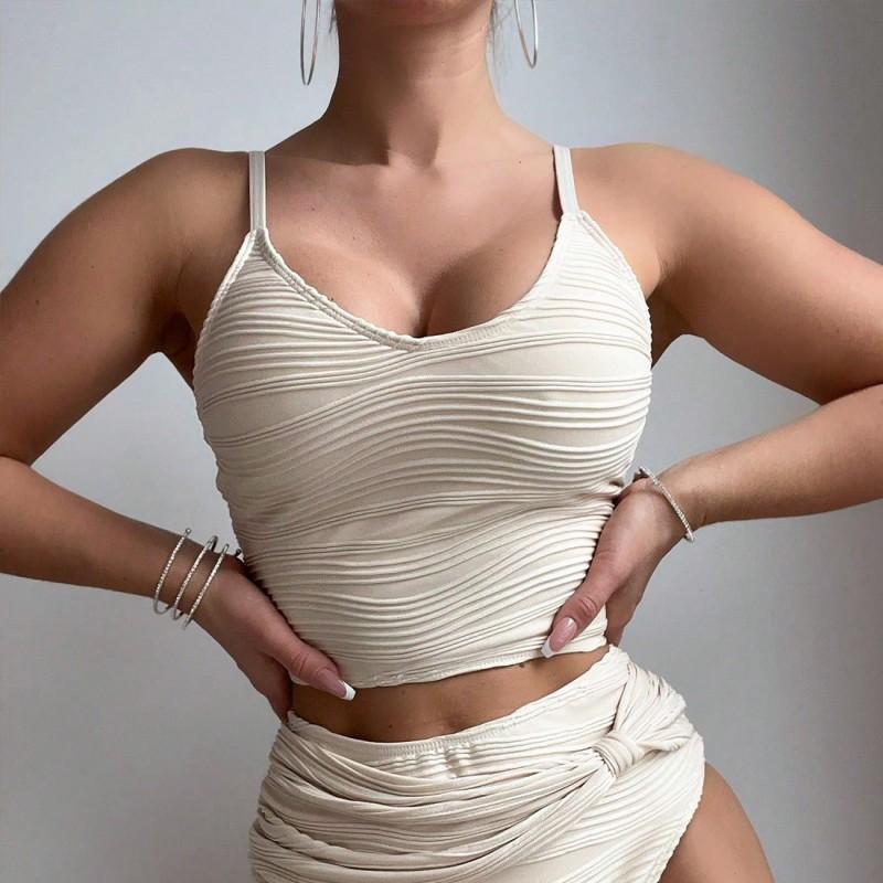 Xin Si Nian Solid Color Split Sexy Bikini Slim Women's Swimsuit