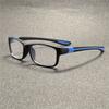 1 6 Pairs Fashionable Sports Reading Glasses Rectangular Full Frame Eyewear Trendy Accessories for Men Women