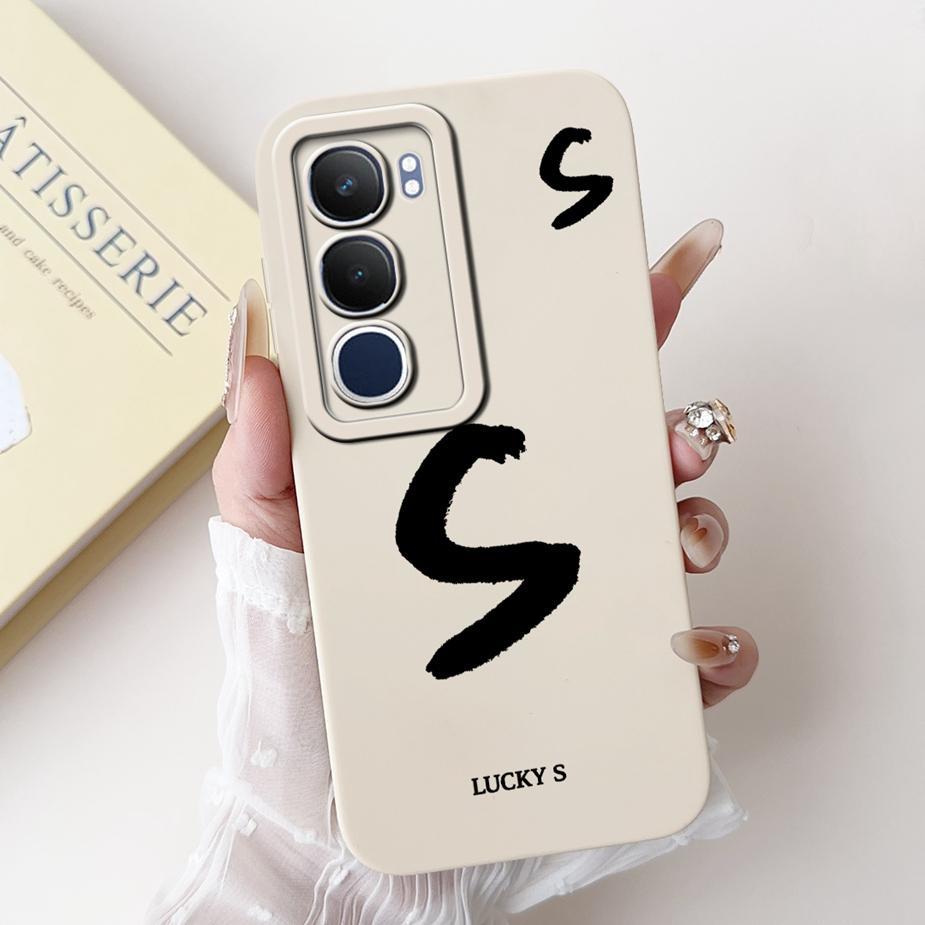 Für Vivo Y19s 4G Hülle V2419 Luxuriöse Glücksbuchstaben Cover Stoßfeste Weiche TPU Handyhülle Für Vivo Y19s Y 19 s VivoY19s Fundas Coque