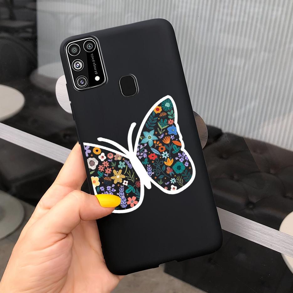 For Samsung Galaxy M31 Case SM-M315F Cute Bear Cartoon Painted Cover Phone Case For Samsung M31 M 31 GalaxyM31 Bumper Soft Funda