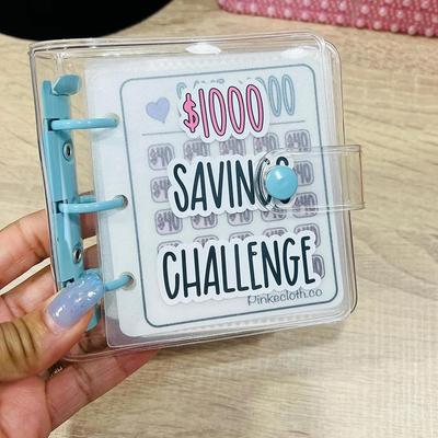 1000 Savings Challenge Binder, Money Saving Binder, Savings Challenges Book with Envelopes, Envelope Savings Challenge Durable