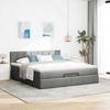 VidaXL Ottoman Bed Frame with Mattress Dark Grey 180x200 Cm Fabric 3311478