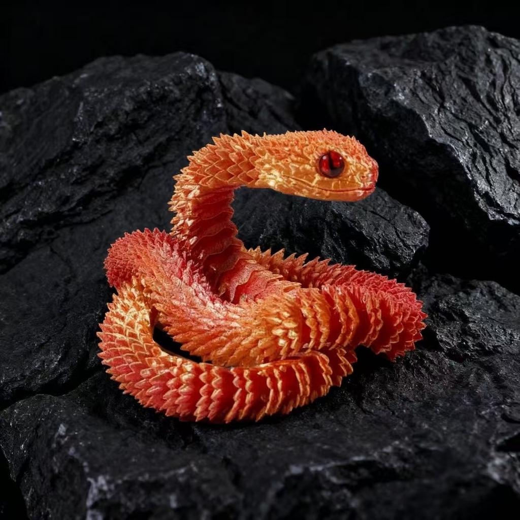 11.8in 1D Printed Snake Figurines Simulated Animals Snake Gift For Kid Craft Ornament Simulation Home Decoration Ornament