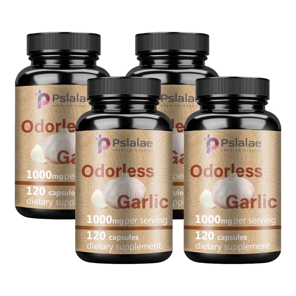 Pslalae Garlic Extract Capsules, Each Serving Contains 1000 Mg of Odorless Garlic Extract, non-GMO, Suitable for Both Men and Women.