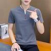 Men's Slim-Fit Cotton V-Neck T-Shirt - Short-Sleeved, 2025 Summer Trend, Korean Style Casual Top