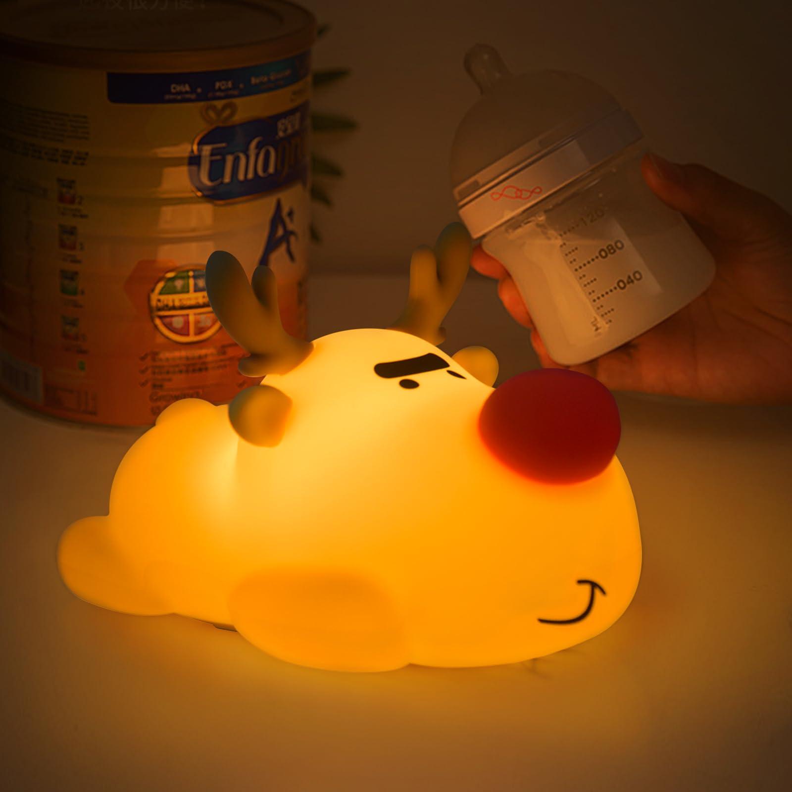 

Ночник в виде оленя AmmToo, Подарок на день рождения, Украшение в форме оленя, Перезаряжаемый, Ночник для кормления, Атмосферное освещение, Ночник с функцией диммирования