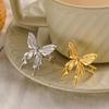 Elegant Double Ring Butterfly Design: Luxury Titanium Steel Fashion Ring