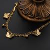 JewelryTop 18K Gold   Copper Charms Butterfly Bracelets for Lady Women Wedding Christmas Gifts 18+5cm Original