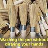 Tub Brush - Natural Long Handle Bamboo Brush for Washing Dishes and Cleaning The Tub, Ultimate Pot Cleaning Tool
