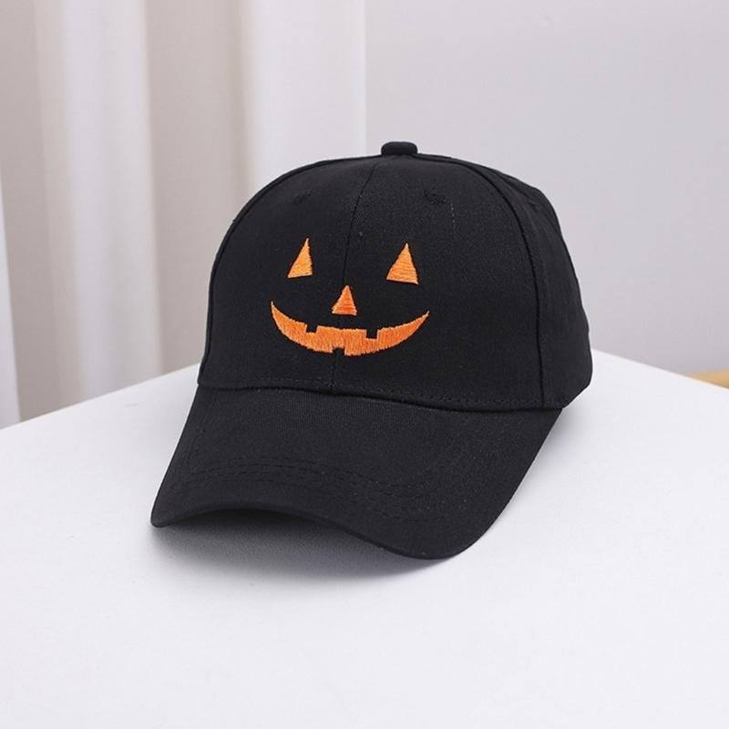 Embroidery Pumpkin Faced Baseball Hat for Family Outdoor Street Wear Dance Caps Festival Celebrate Hat Costume Accessory
