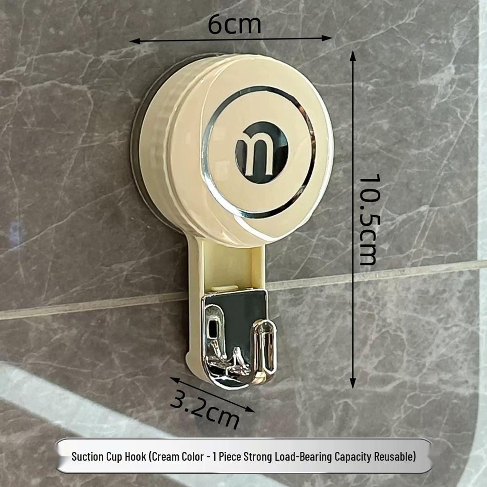 

Мощный вакуумный крючок – Самоклеящийся, не оставляющий следов, для дверей и стен ванной комнаты, Идеально подходит для полотенец и одежды.