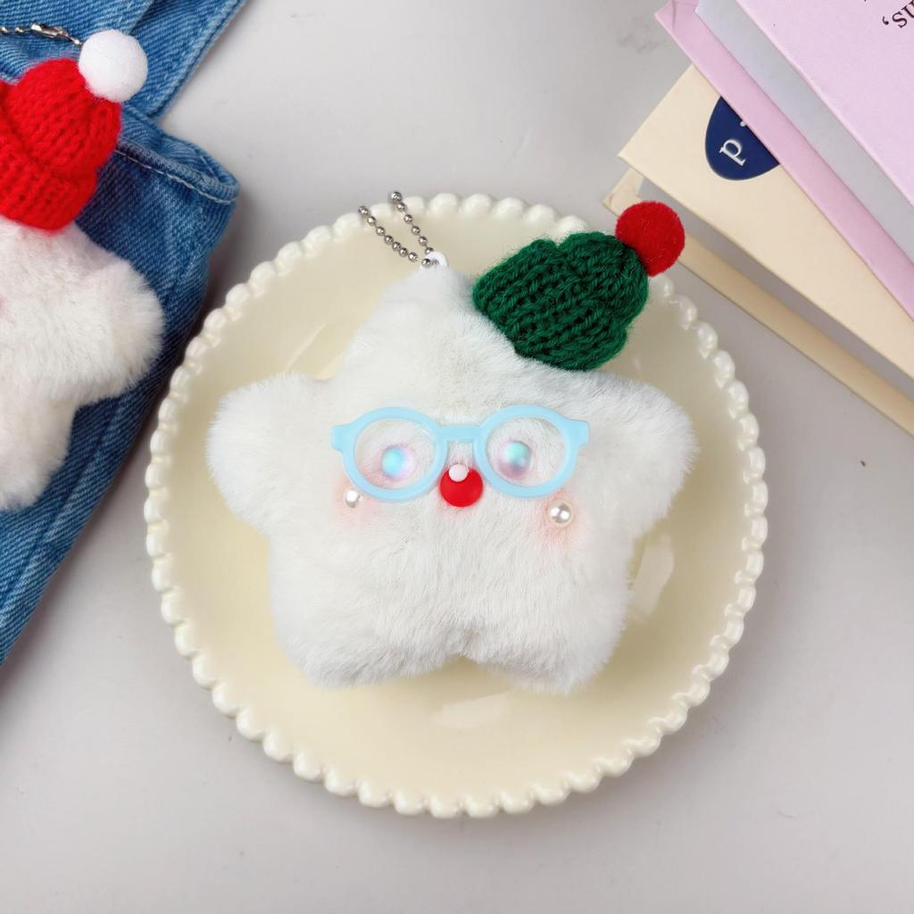 Star Squeaky Toy Pendant: Cute Plush Doll Keyring Ornament, Perfect for Gifts and Street Stall Promotions
