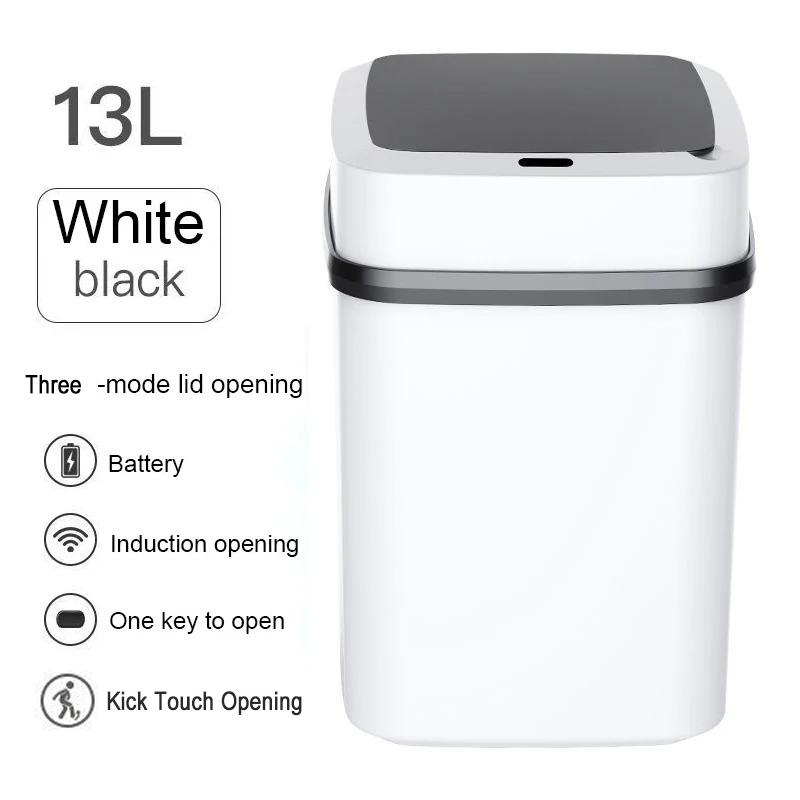 13/15L Automatic Smart Trash Can Kitchen Bathroom Waste Bin with Lid Smart Sensor Garbage Bucket