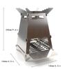 Stainless Steel Portable Folding Firewood Stove Camping Barbecue Stove