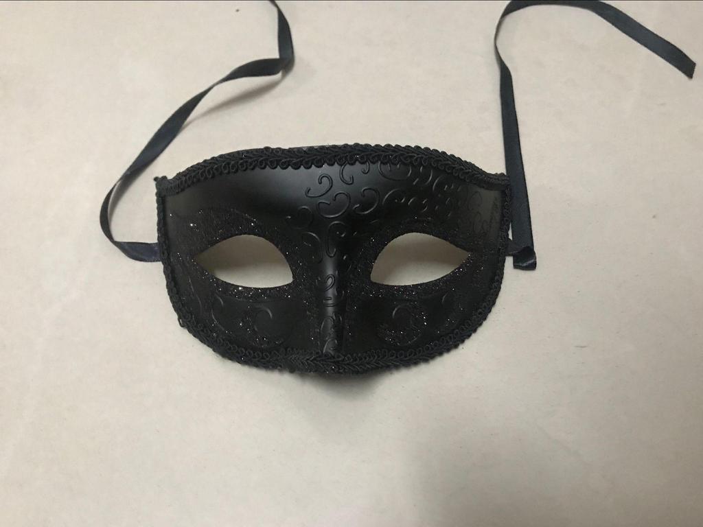 Kids' Day Performance Men's Jazz Carved Half-Face Warrior Mask