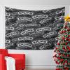 Repeated San Antonio Spurs Logos In Gray, Black, and White Tones. Patterned Tapestry for Bedroom and Living Room Home Decor