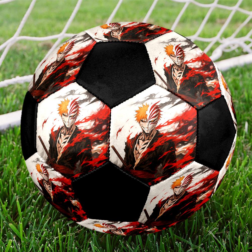 Soccer Ball Colorful Machine Stitched PVC Size 5 Team Training Competition Ready Durable High-Bounce Cool Sports Gift