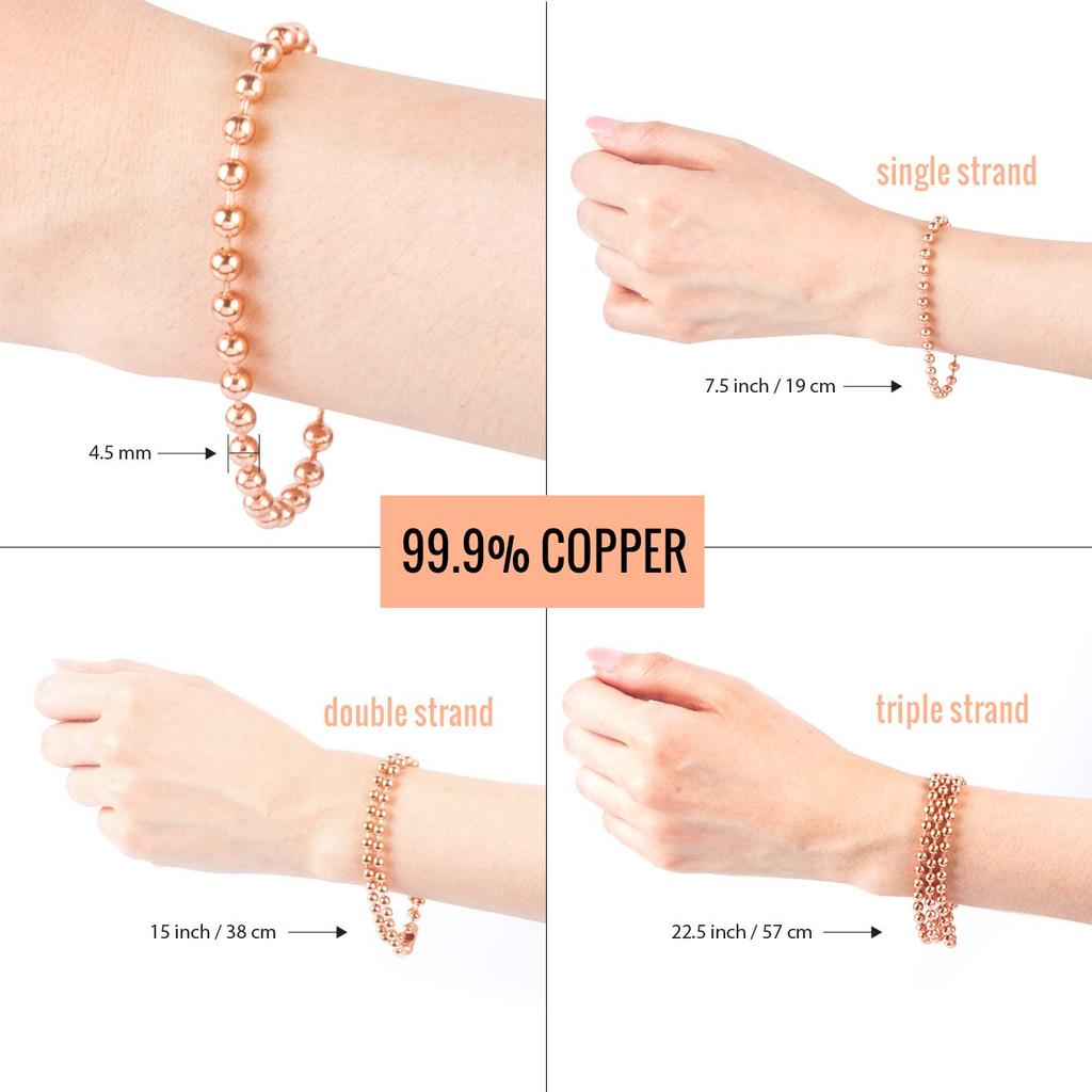 Copper Bracelet Made of High Gauge Pure 1 Count of Copper 100% ~ Solid, Copper. , (Pack 1),