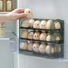 3-Tier Egg Organizer for Refrigerator, PET Egg Storage for Refrigerator 30 Eggs Container for Kitchen Coutertop, Transparent