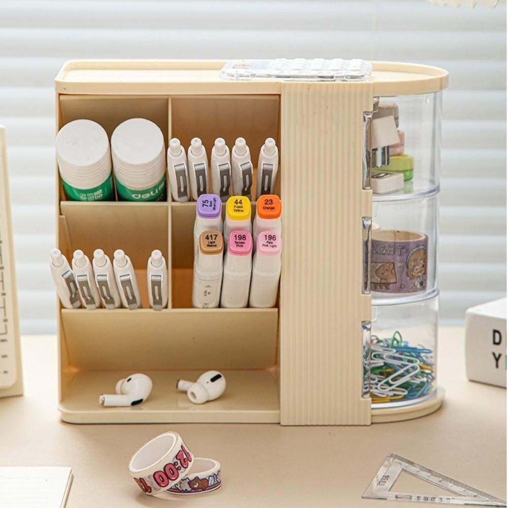 Large Capacity Stationery Storage Box Multi-Layer Skincare Storage Rack  for Tabletop