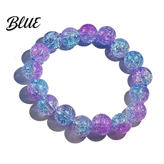 Transparent Bead Jewelry Clear Faux Crystal Beaded Bracelet Stretch Lightweight