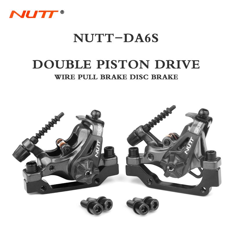 NUTT DA6S Horský Kolo Dvoupístkový Třmen Kotoučové Brzdy 160mm Kotouč Mechanické Tažení Lankem Kotoučová Brzda Skútr Díly na Kolo
