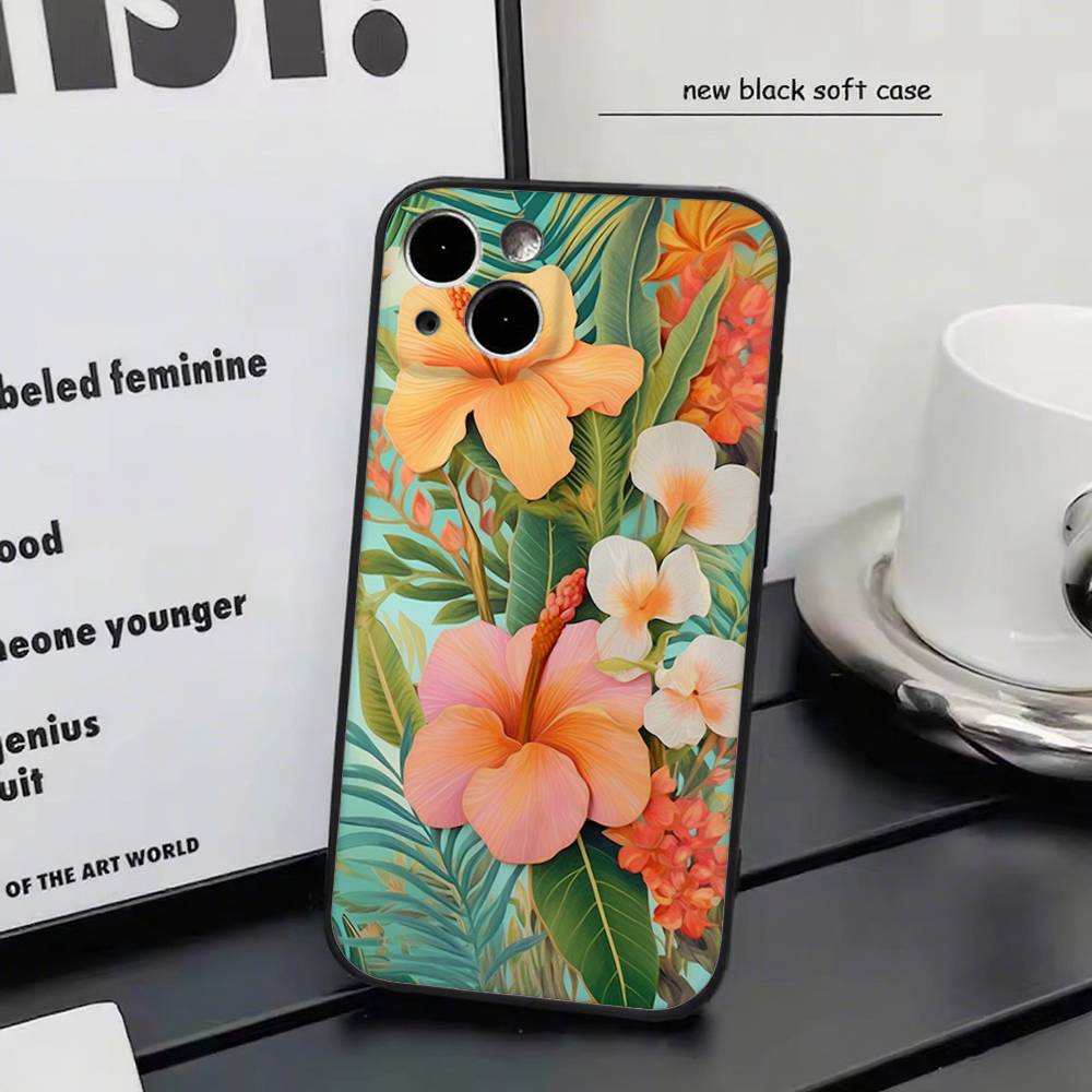 

Palm Trees Flower Leaves For Iphone 17 Air 16 Pro Max 15 14 13 Full Cover Anti-Shock MagSafe Cover iphone 17 Pro Max