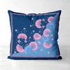 Pieces Bohemian Pink Floral Navy Throw Pillow Covers Pattern Cushion Cover Suitable for Sofa Bedroom Car Pillow Cover