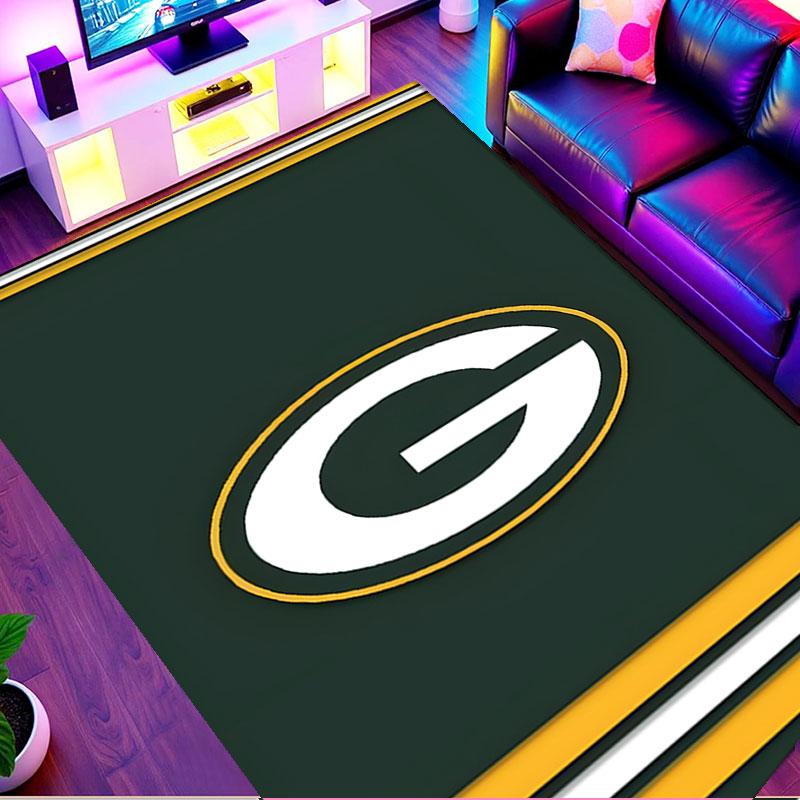 Green Bay Packers Print Rug, Washable Floor Carpet, For Entryway Dorm Laundry Room Office Study, Home Decor Birthday Christmas Gift