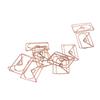 100PCS Paper Clips Portable Mini Cute Shape Electroplated Rose Gold Metal Paper Clip for Office Homes Envelope