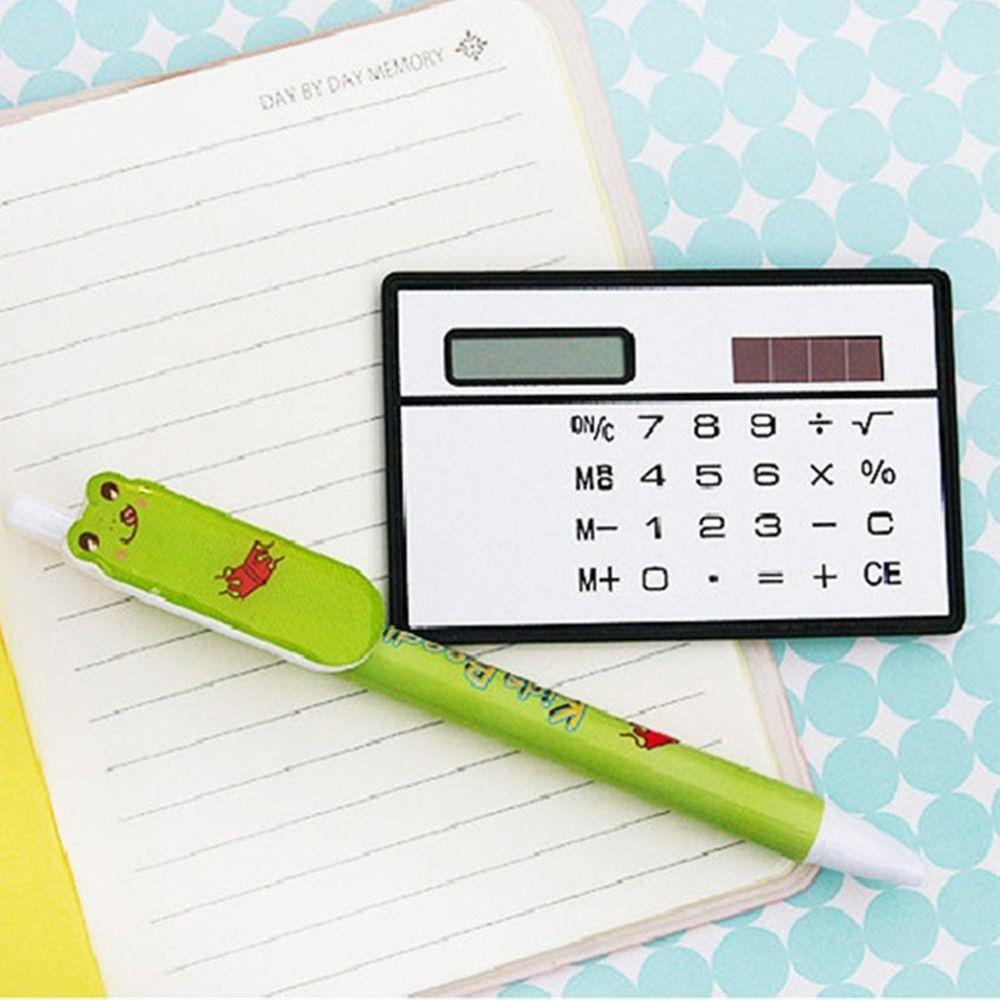 Stationery Solar Powered Calculator Credit Card Calculator Mini Calculator Pocket Calculator