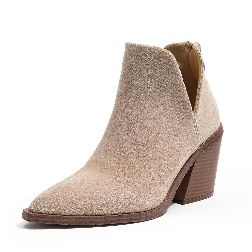 Vintage Female Ankle Boots Women Round Toe Followed Zipper Autumn Winter Lady Chelsea Shoes Handmade Plus Size 36-43