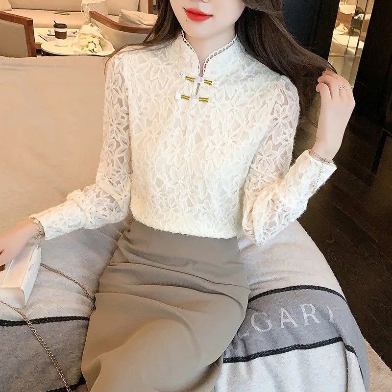 

Кружевная основа рубашки женская весенняя одежда внутренняя рубашка модный топ 2XL