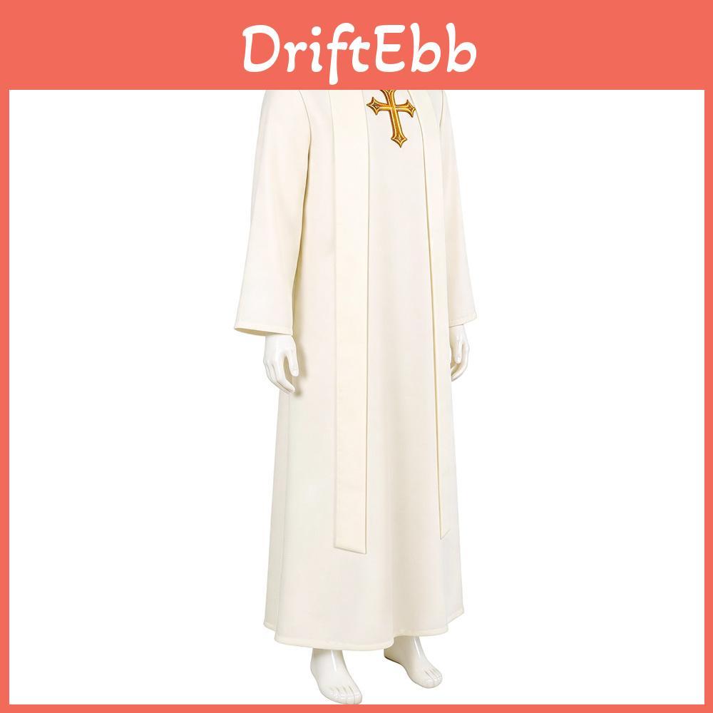 Medieval Priest Cosplay Costume With Polyester Fabric For Halloween Role Play
