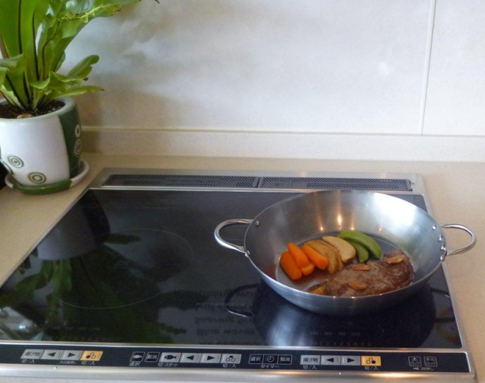 Fujita Metal Iron Pot 26cm Fabricado no Japão Sweet Craftsmanship 064406 Duas mãos